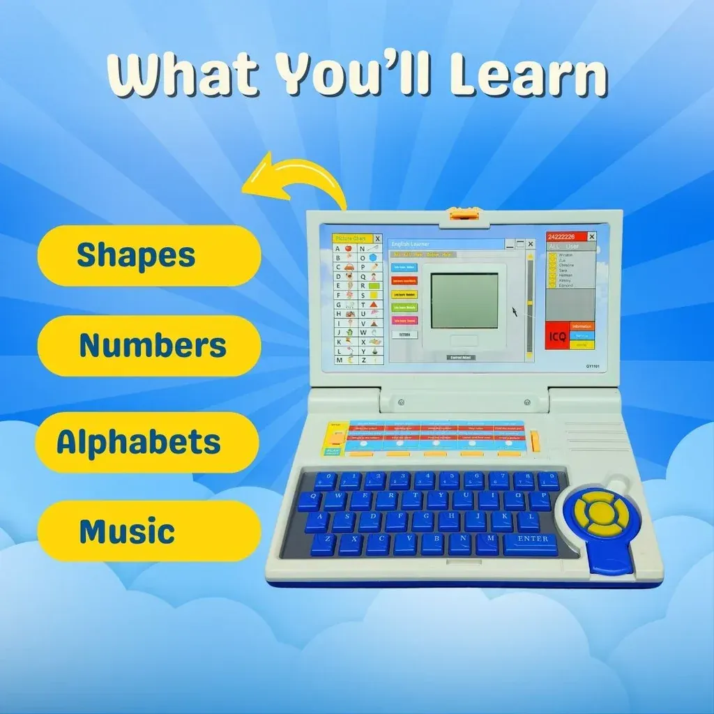 Interactive Kids Educational Laptop Toy | Learning Toys by Wishluck