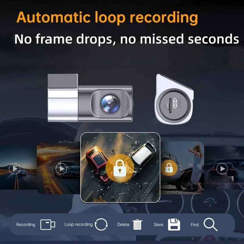 📷1080P HD Dash Cam with Wi-Fi & Night Vision🚗
