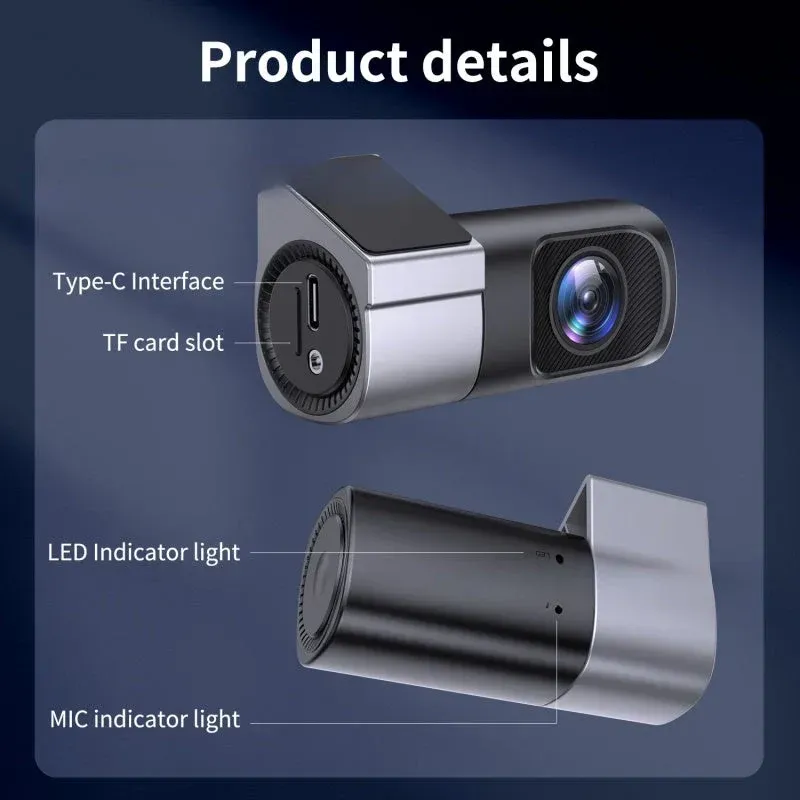 📷1080P HD Dash Cam with Wi-Fi & Night Vision🚗