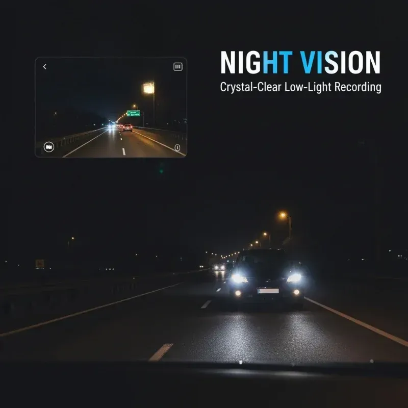 📷1080P HD Dash Cam with Wi-Fi & Night Vision🚗