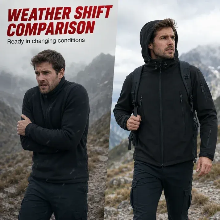 💥 Built for Wind & Rain🌧️Men's Waterproof Insulated Outdoor Jacket