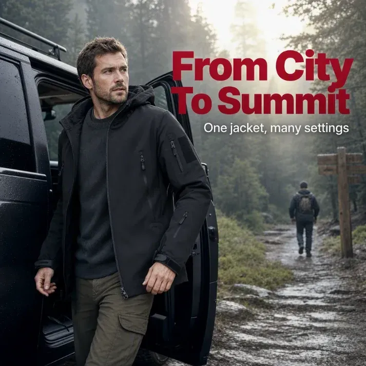 💥 Built for Wind & Rain🌧️Men's Waterproof Insulated Outdoor Jacket