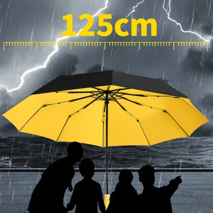 Windproof Compact Umbrella – 10 reinforced ribs flex in strong gusts without flipping. Water-repellent canopy sheds rain instantly – stay dry from your front door to the high street!