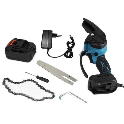 Mini 6-Inch Rechargeable Electric Chainsaw Industrial Household Handheld Logging Tree Power Saws for Garden Pruning Felling