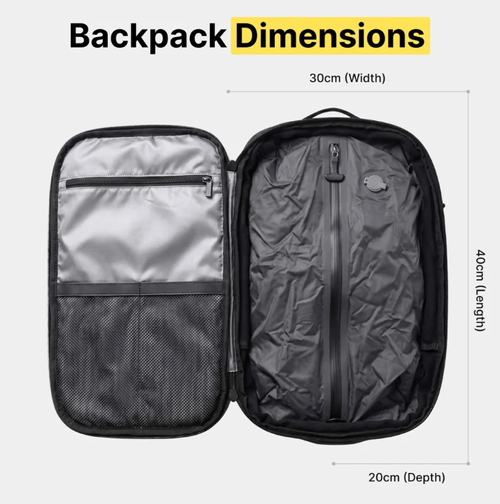 Vacuum-sealable travel backpack
