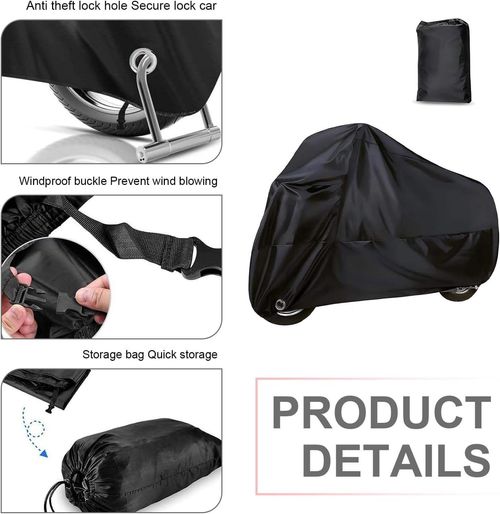 Waterproof Motorcycle Cover Scratch Resistant Anti-Dust Thick Soft Cotton UV Protection