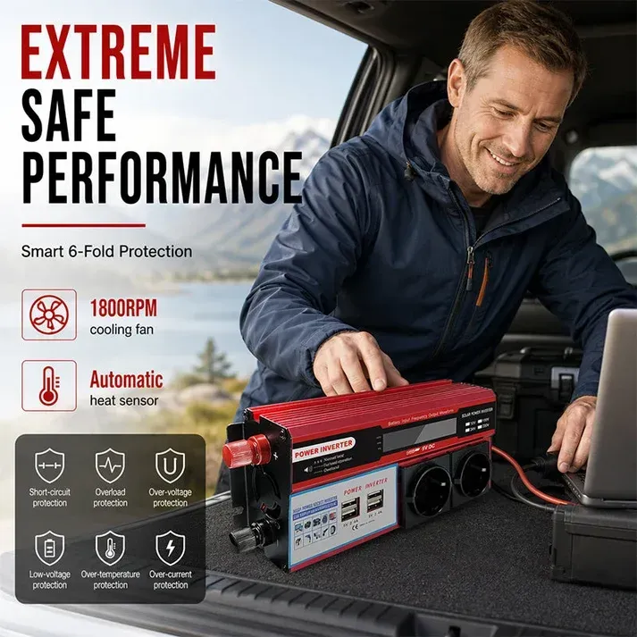 High-Power 12V to 230V Car Power Inverter