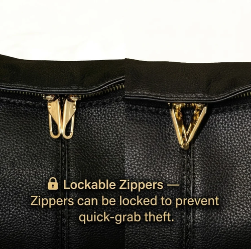 Luxury Leather Hobo Anti-Theft Handbag 2.0 + FREEPouch Wallet (6-Layer SecurityEdition)