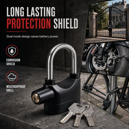 Heavy-Duty Aluminum Alloy Alarm Padlock（2ＰＣＳ）