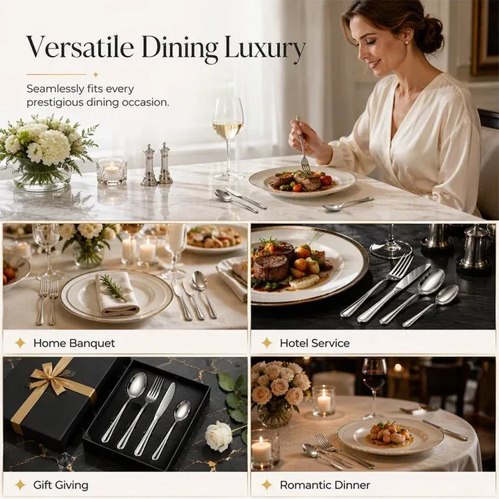6 sets —— 4-Piece Stainless Steel Flatware Set