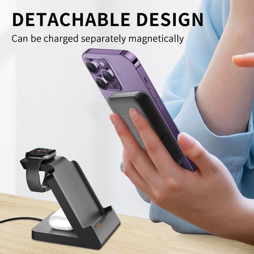 3-in-1 Foldable Magnetic Charging Stand for Everyday Devices