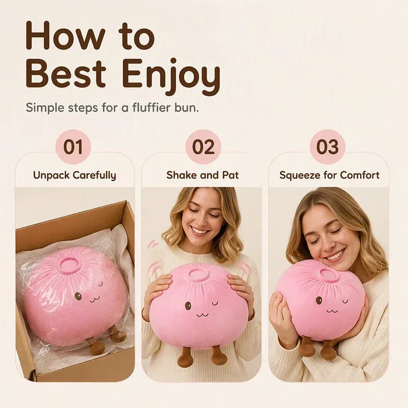Cute Bao Bun Plush Pillow