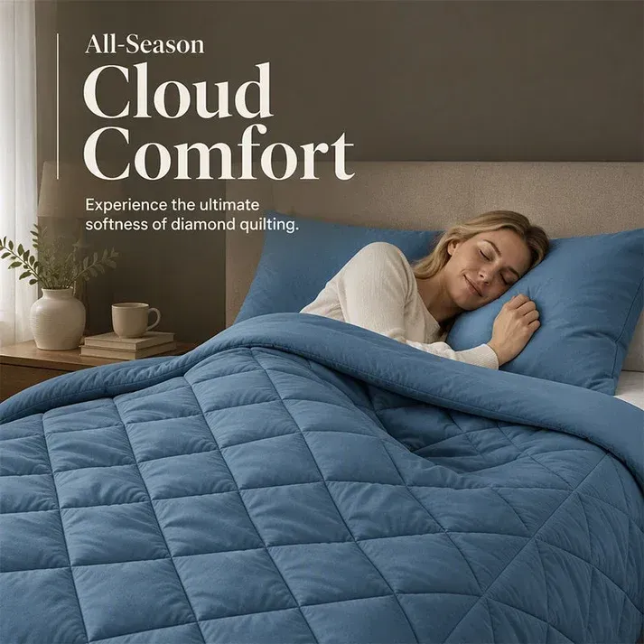 Quilted Microfiber Duvet Set | Evenly Distributed Filling