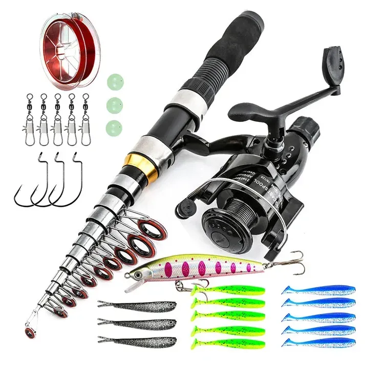 Portable Travel Fishing Kit | Compact Telescopic Rod for Camping & Road Trips