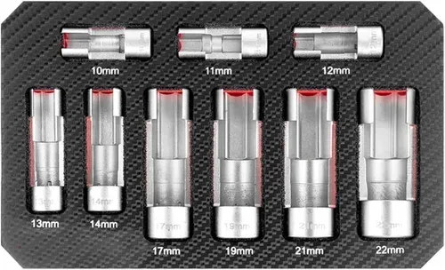 Socket Set for O2 Oxygen Sensors 9 Pieces Socket Set for O2 Sensors Sensor Removal Tool Wrench for Oxygen Sensors