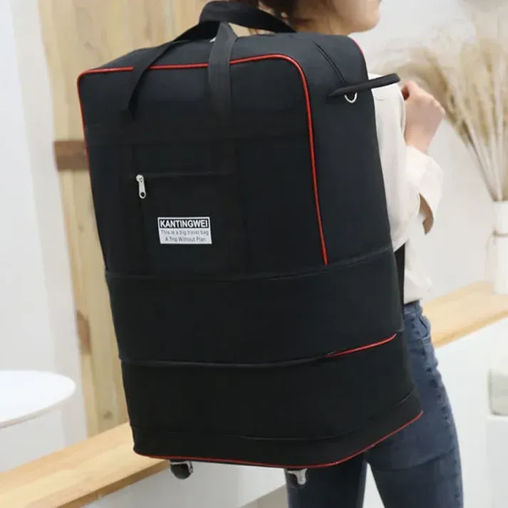 Meet all your travel storage needs！Large Capacity Expandable Travel Duffel Bag