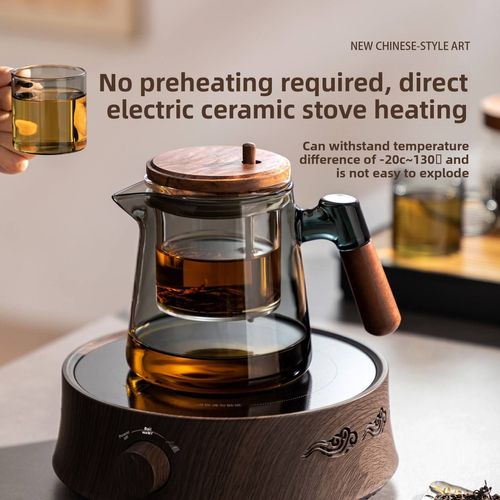 Modern Minimalist Heat Resistant Glass Teapot Set 600ml