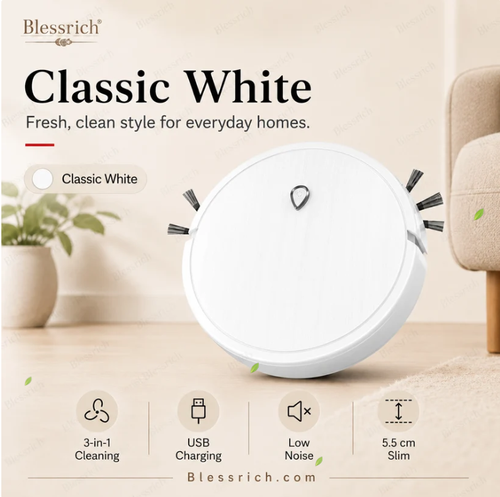 3-in-1 Robot Cleaner with Sweeping, Strong Suction & Mopping