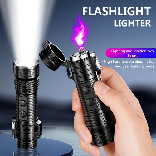 Double arc lighter high-powered flashlight