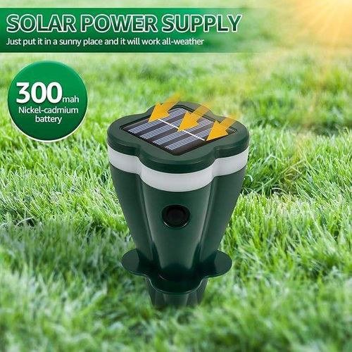 Ultrasonic Mole Repellent for Lawns Solar Powered Waterproof Expel Mole Gopher Snake Vole for Lawn Garden Yard