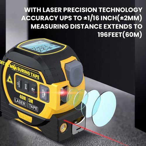 3 in 1 Digital Distance Range Laser Measure Tape