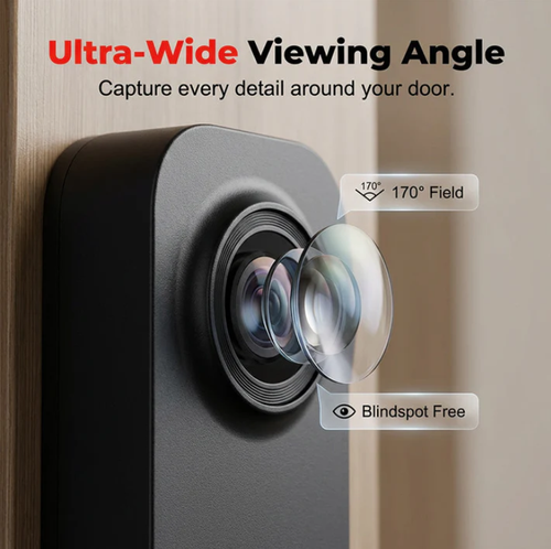 Smart Video Doorbell with 4.3Display – Two-Way Audio, Night Vision, Wide Angle 🏠