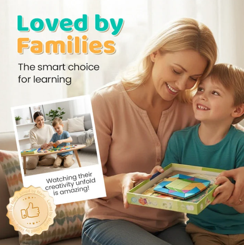 🔥Educational magnetic tangram puzzle for children（250 magnetic tangram pieces）