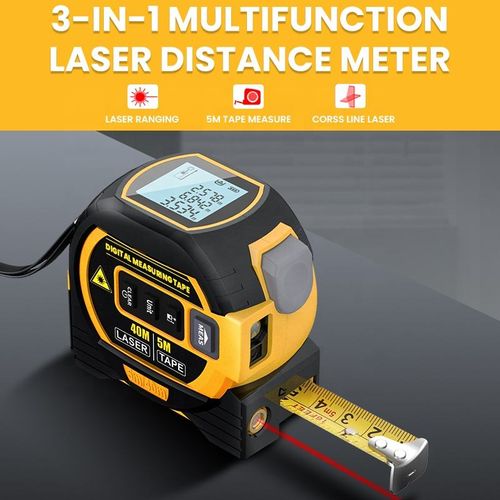 3 in 1 Digital Distance Range Laser Measure Tape