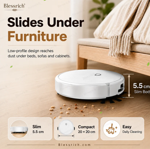 3-in-1 Robot Cleaner with Sweeping, Strong Suction & Mopping