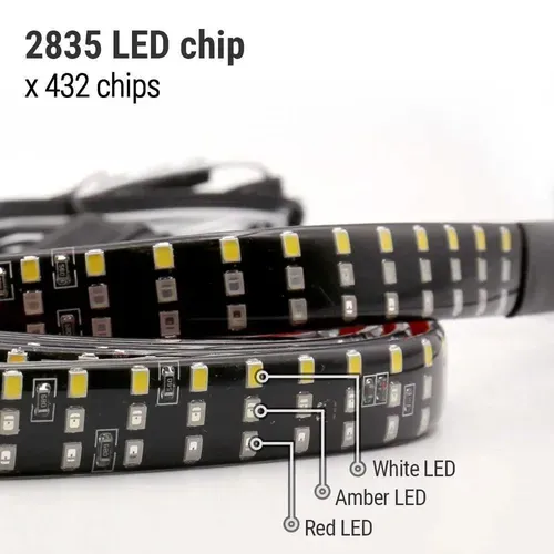 150cm Triple Row LED Tailgate Light Strip Brake Reverse Signal Light