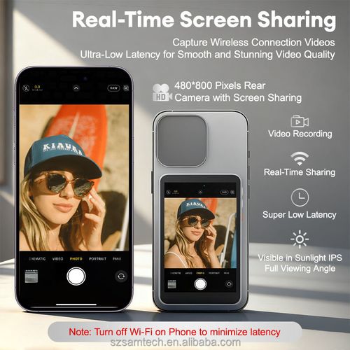 Wireless mobile phone selfie magnetic screen projector