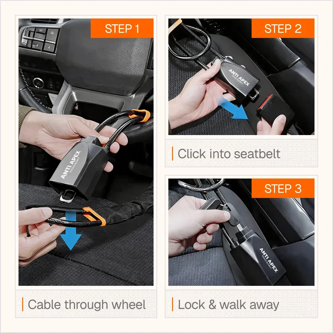 Car steering wheel anti-theft lock