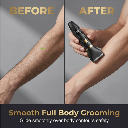 🔋 3-in-1 Grooming Kit – USB Rechargeable, LED Display & Stainless Steel Blades – For Nose, Ear & Detail Trimming 💈
