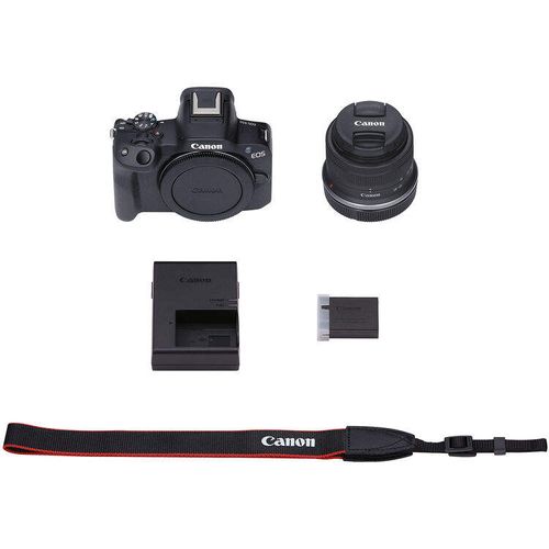Quality EOS R100 Kit with RF-S 18-45mm F 4.5-6.3 IS STM Lens Black Mirrorless Camera with 8K Video