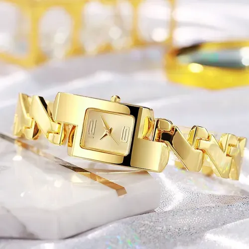 Gold Women Quartz Watch ✨ Elegant Stainless Steel Fashion Watc