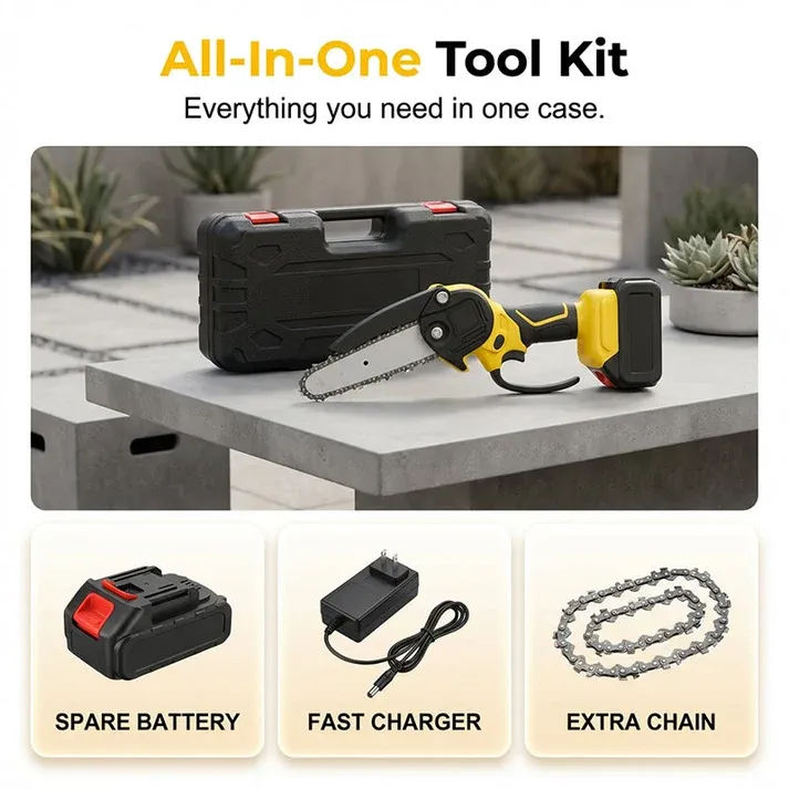 Ergonomic Mini Electric Saw with Safety Lock