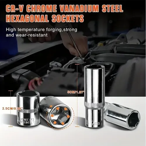 This 216-piece CS-1 grade chromium-vanadium steel tool set covers all types of maintenance tools.