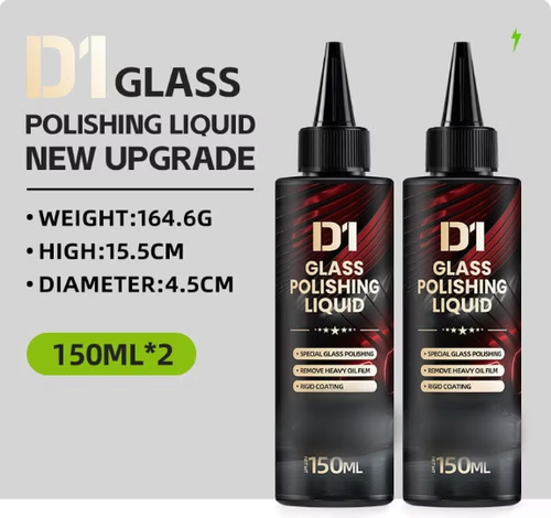Auto Glass Scratch Care Polishing Fluid（2 bottles） Free sponge + towel