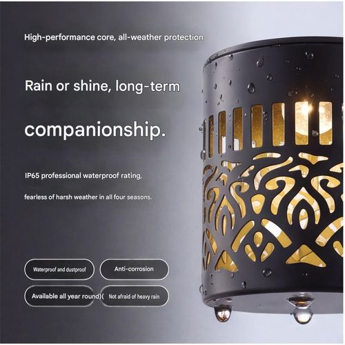 Keledz Decorative Mandala Iron Outdoor Step Wall Lights Waterproof Fence Post Lamp Garden Patio Backyard Low（2PCS）