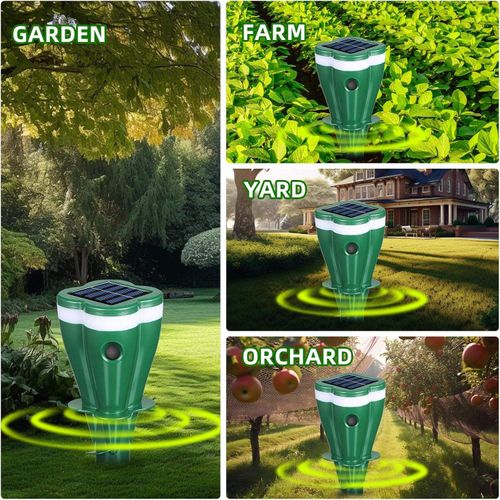 Ultrasonic Mole Repellent for Lawns Solar Powered Waterproof Expel Mole Gopher Snake Vole for Lawn Garden Yard