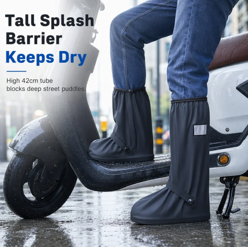Waterproof High-Top Silicone Rain Shoe Covers