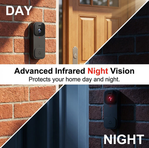 Smart Video Doorbell with 4.3Display – Two-Way Audio, Night Vision, Wide Angle 🏠