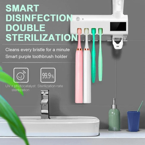 🦷🚿Wall-Mounted UV Toothbrush Sanitizer & Holder