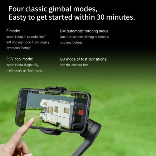 RK-C302 Smart XE Folding 3-Axis Phone Stabilizer for Android Face Tracking Tiktok Vlog Smart XE Phone with Fill Light