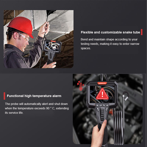 6mm handheld automotive endoscope, high-definition waterproof pipe inspection instrument