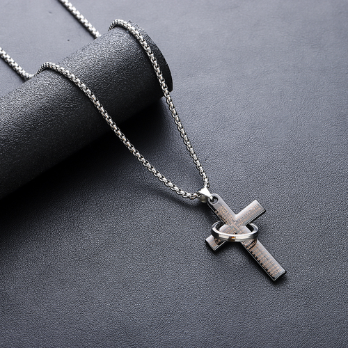 Unisex Titanium Steel Cross Necklace - Fade-Resistant, Minimalist & Versatile Summer Jewelry, Punk Hip-Hop Style, Buy 1 Get 1 Free