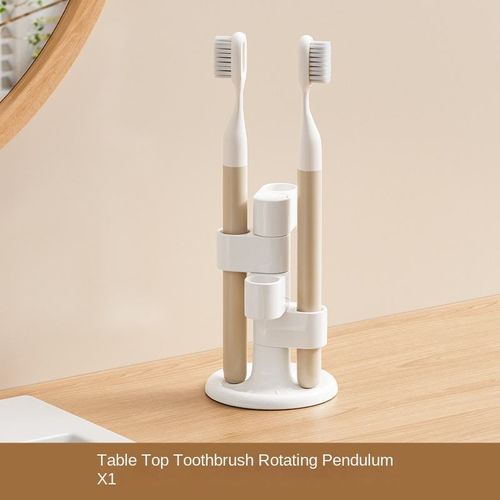 Multifunctional Rotating Storage Rack - Pen Makeup Brush Organizer, Compartmentalized Desktop Cosmetic Holder & Bathroom Toothbrush Stand, Wholesale Available