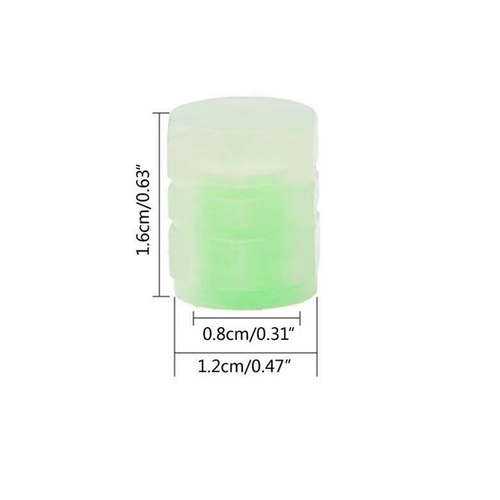 Universal Luminous Tyre Valve Caps Set (4 Pcs): New Glow-in-Dark Air Valve Covers for Benz, Cars, Electric Vehicles, Motorcycles, Customizable with Logo, ABS Material