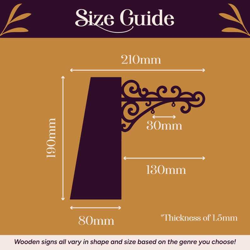 Wooden Craft Book Tavern Sign Bookmark Dividers for Home & Living Room Decoration - Metal Book Genre Separators with Civilization-Inspired Design