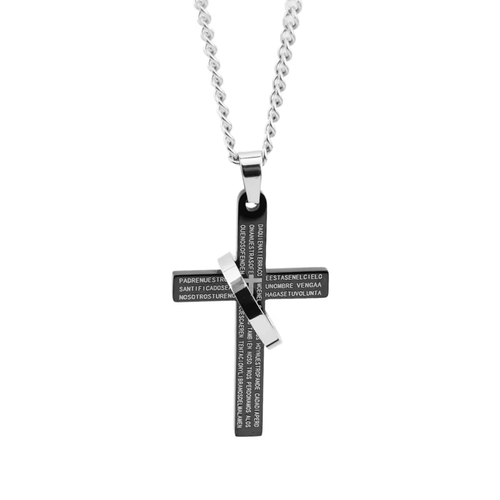 Unisex Titanium Steel Cross Necklace - Fade-Resistant, Minimalist & Versatile Summer Jewelry, Punk Hip-Hop Style, Buy 1 Get 1 Free